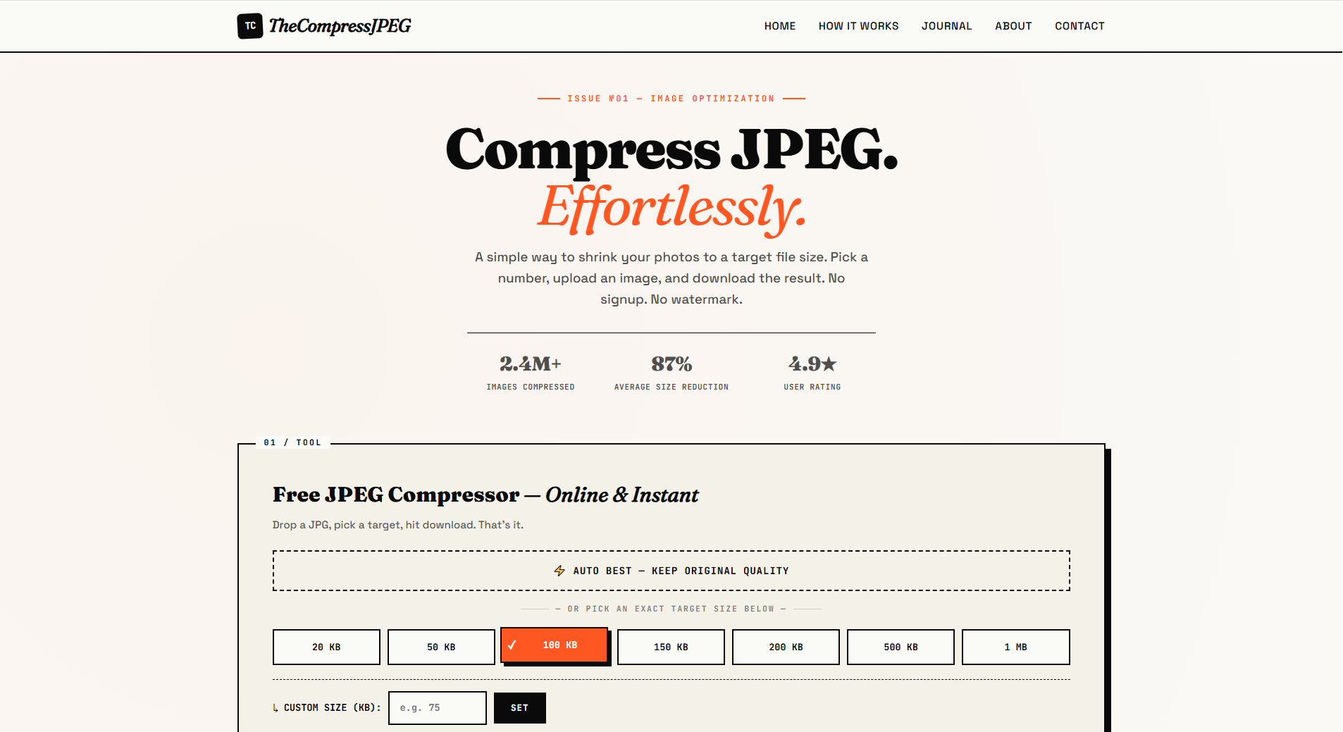 TheCompressJPEG — custom PHP image compressor & SEO