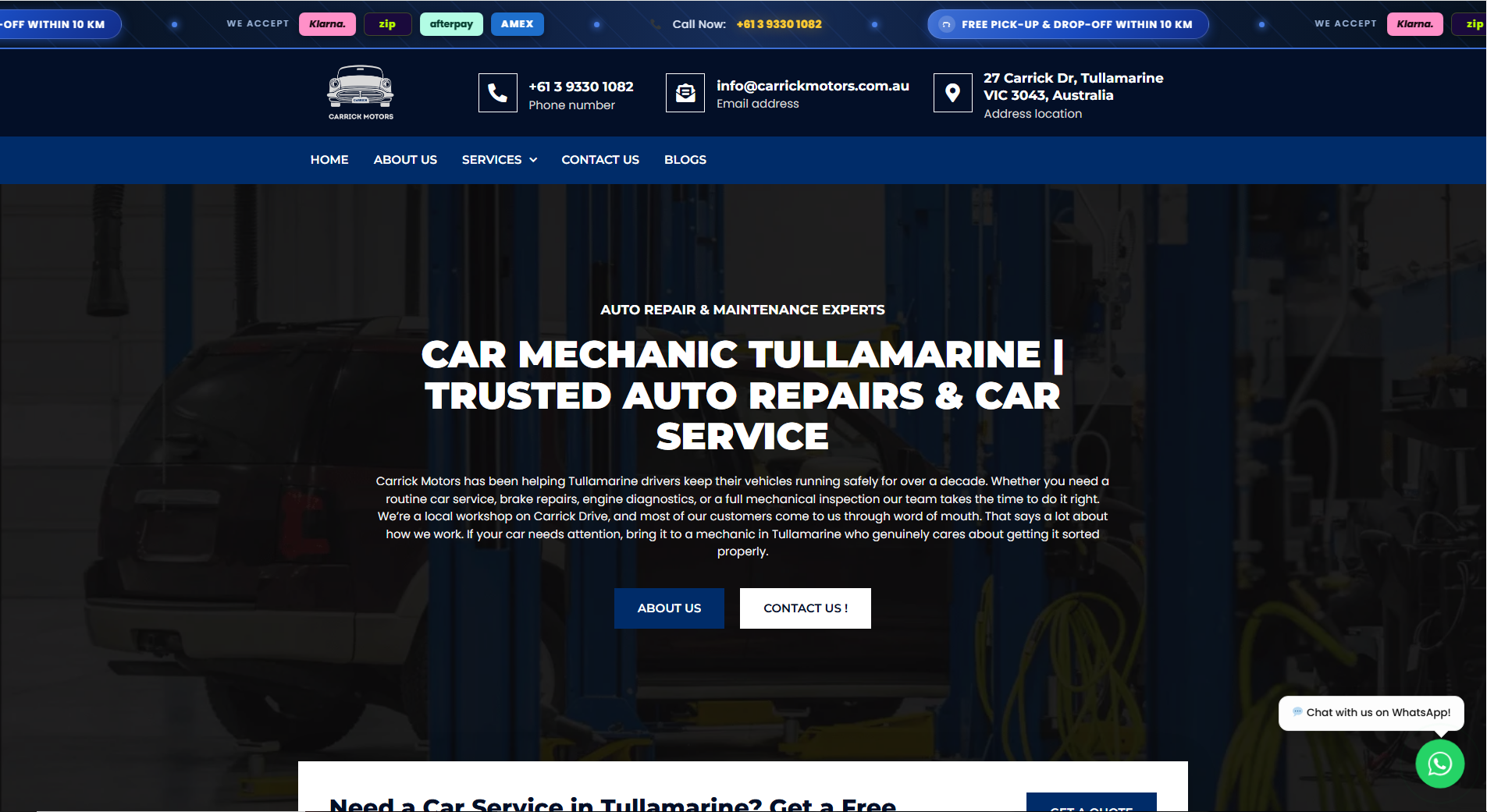 Carrick Motors — WordPress build, semantic & local SEO